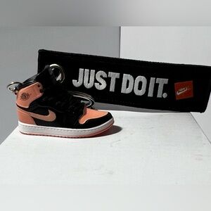 3D mini sneaker shoe keychain Black and Pink novelty trinkets